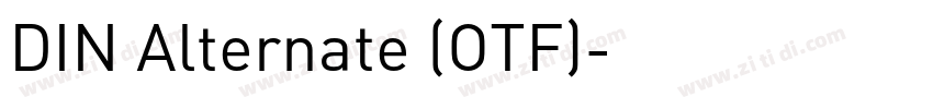 DIN Alternate (OTF)字体转换